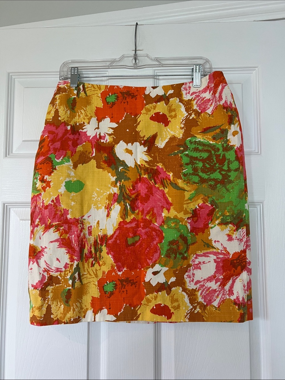 Talbots Floral Mini Skirt in Yellow, Pink & Green